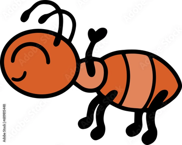 Fototapeta Line art ant