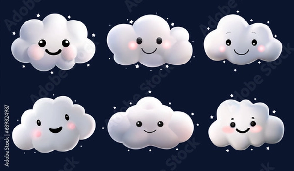 Obraz Cute 3d clouds