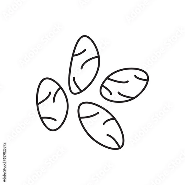 Fototapeta Badge chia seeds. Vector image, eps