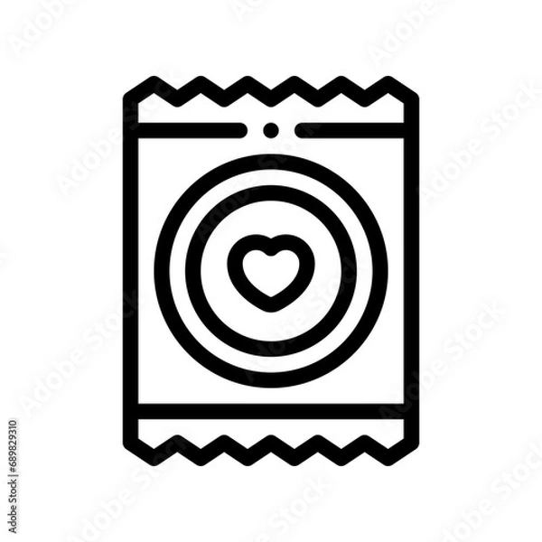 Fototapeta condom line icon