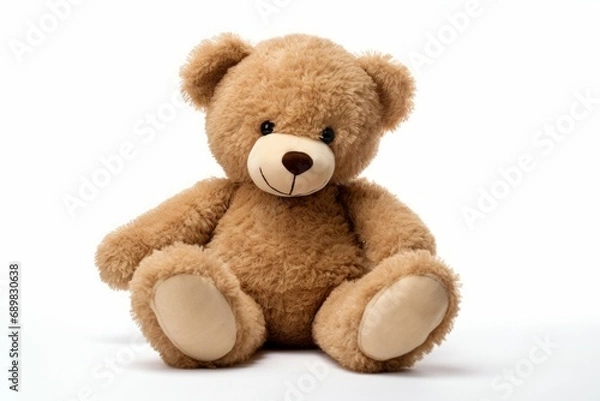 Obraz cute bear doll on white background