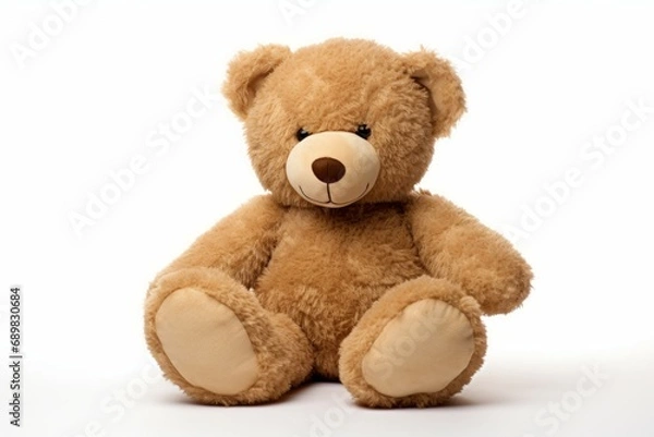 Obraz cute bear doll on white background