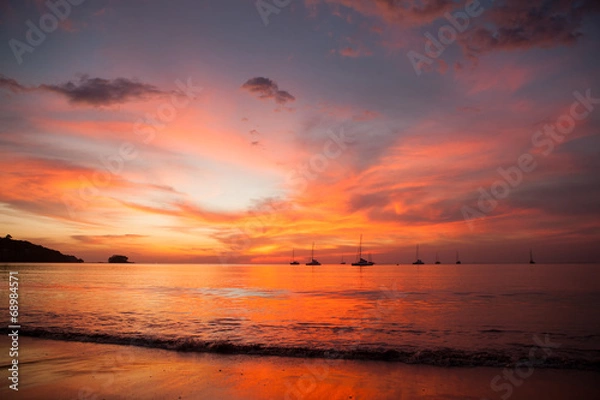 Obraz sunset on the beach