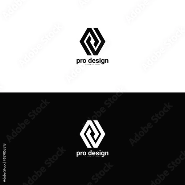 Fototapeta p.d Initial Letter Logo Design. Vector and JPEG