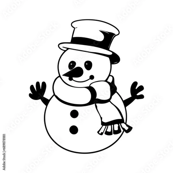 Fototapeta snowman icon. Vector concept illustration for design.