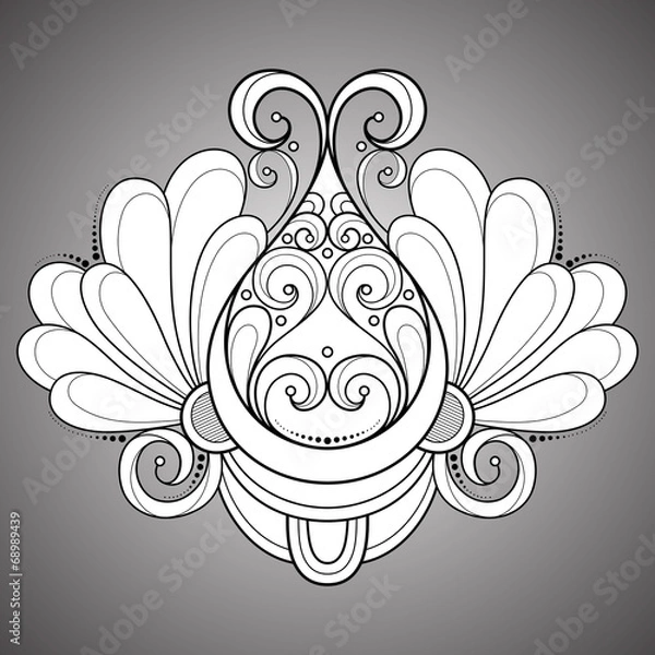 Fototapeta Vector Deco Abstract Symmetric Element. Design elements