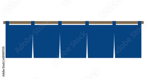 Obraz 和風な紺色の暖簾