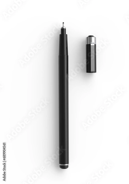 Obraz Black technical drawing pencil template on white background