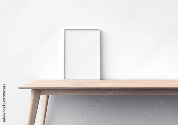 Obraz Blank frame template on wooden table