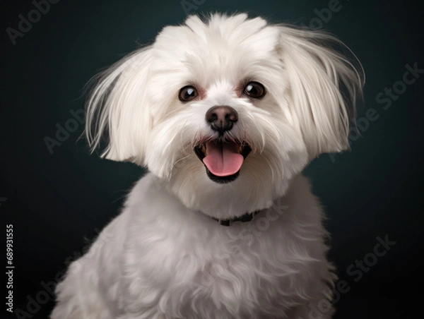 Fototapeta Maltese Dog Studio Shot, Isolated on Clear Background, Generative AI