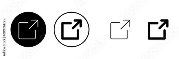 Obraz Link icons set. Link vector icon. External link symbol vector icon. Hyperlink symbol