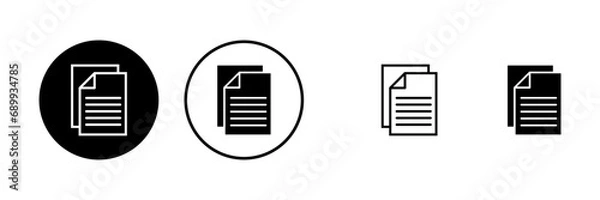 Fototapeta Document icons set. Paper icon. File Icon