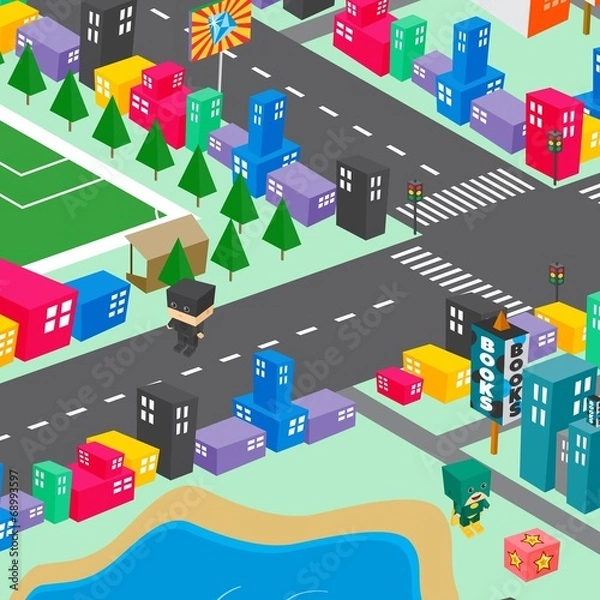 Obraz superhero game character