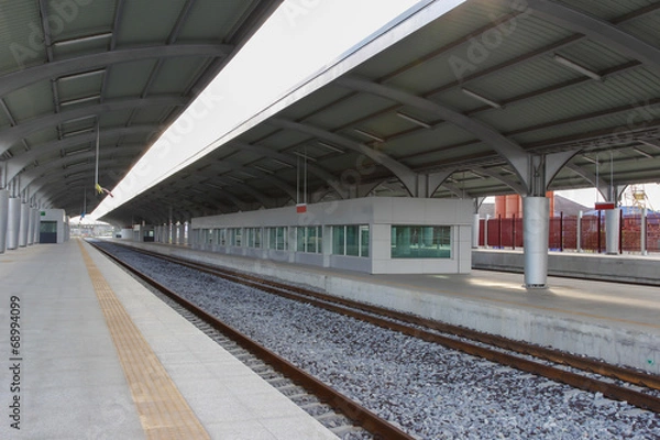 Obraz Empty railway station horizontal
