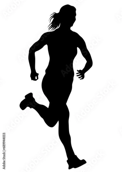 Fototapeta People athletes on running race on white background