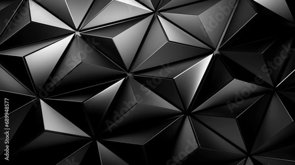 Fototapeta 3D Abstract Artistic Geometric Wallpaper. Vibrant Triangle Polygon Pattern for Creative Illustrations and Modern Digital Designs. Futuristic, Dynamic, and Technology Concept Background.