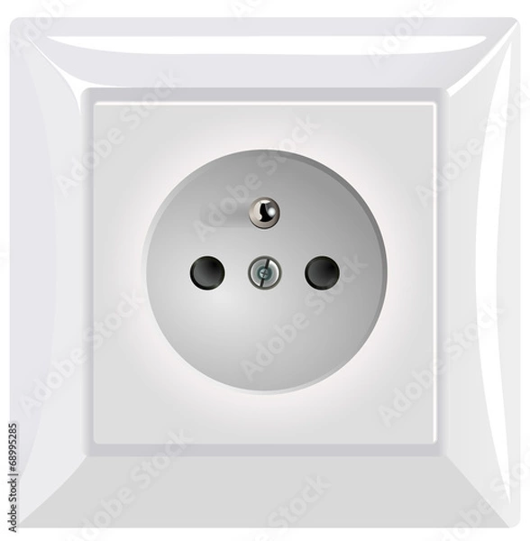 Fototapeta Vector version of simple modern power socket