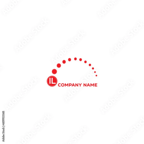 Obraz IL initial monogram for technology logo with square style design