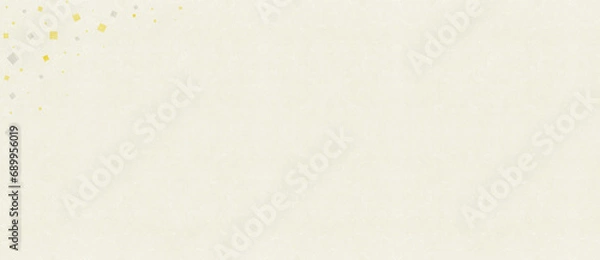 Obraz 日本伝統の和紙に舞い散る金箔と銀泊　横長の背景素材