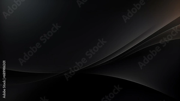 Obraz black Mordan square background. Minimal. Gradient. Dark grey banner with geometric shapes, lines, stripes, triangles. Design. Futuristic.