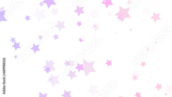 Fototapeta カラフルなたくさんの星　パーティクル　無数の星　かわいい　虹色　浮遊