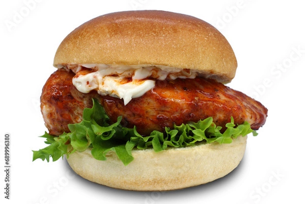 Fototapeta CAJUN CHICKEN BURGER