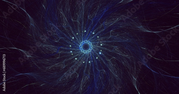 Fototapeta 3D manual rendering abstract round hole light background