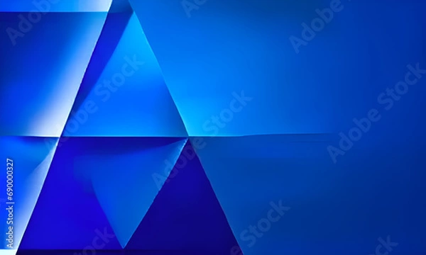 Obraz Navy blue geometric abstract background ,Minimal. Color gradient. Dark. Web banner. Geometric shape. 3d effect. Lines stripes triangles.