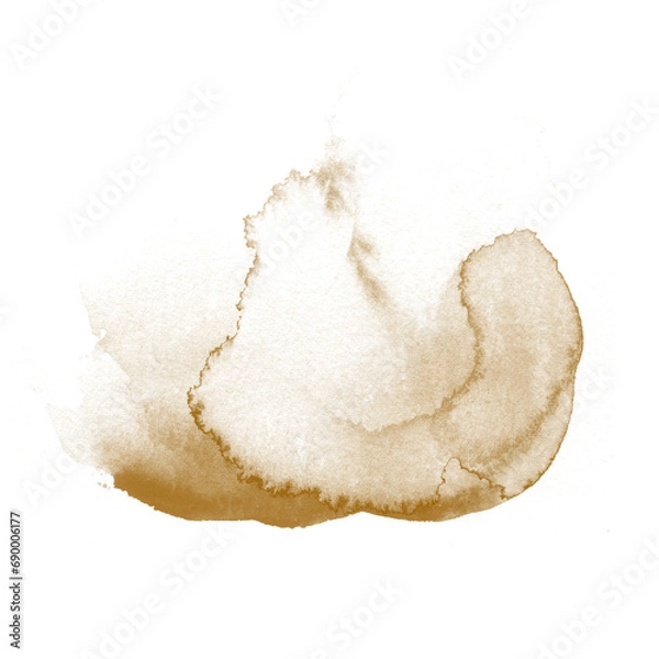 Obraz Coffee, chocolate, liquid stains isolated on transparent background. Royalty high-quality free stock PNG image of Tea Stains spill. Round coffee stain isolated, cafe splash fleck drink, slushy mud