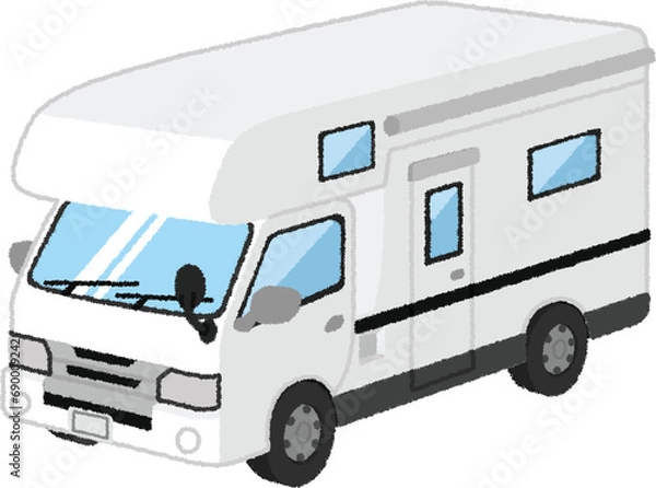 Obraz キャンピングカーのイラスト