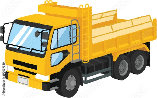 Fototapeta ダンプカーのイラスト