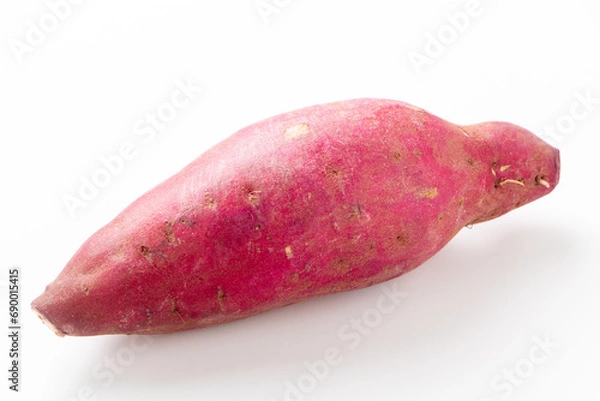 Obraz さつまいも(鳴門金時)。(白バック)
