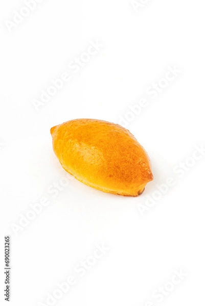 Fototapeta baked pie on a white background
