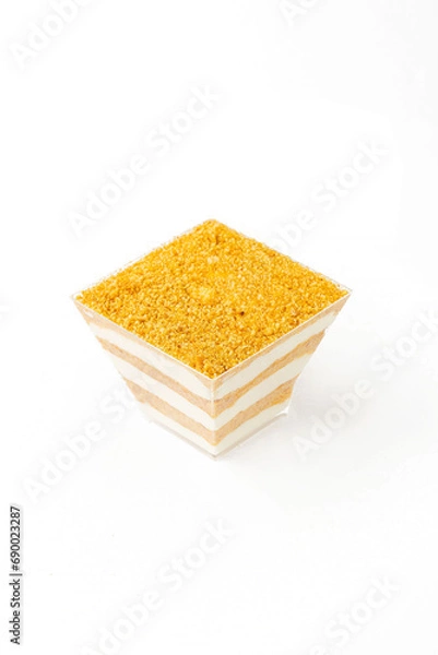 Obraz Sweet dessert on a white background
