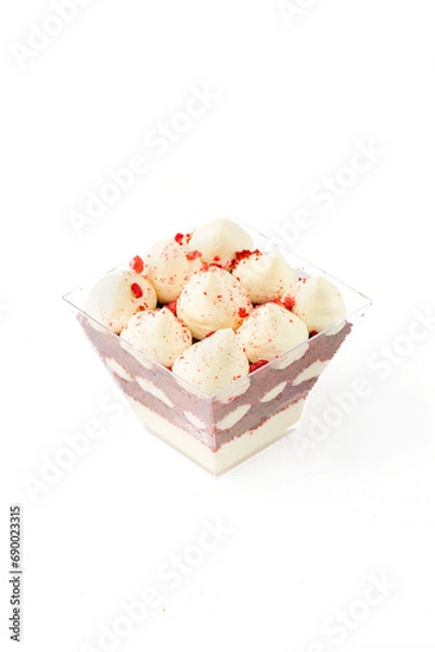 Obraz Sweet dessert on a white background