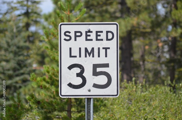 Fototapeta speed limit sign