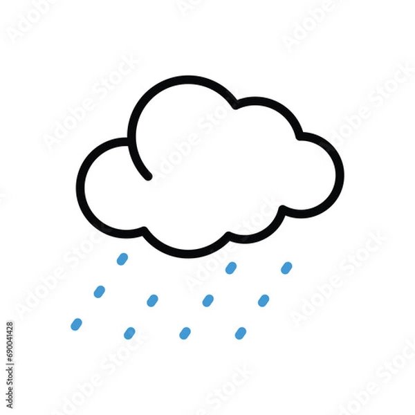 Obraz Rain Icon vector stock illustration