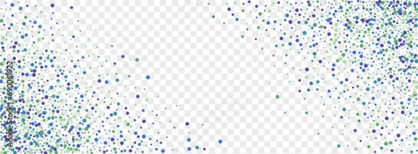 Obraz Multicolored Circle Background Transparent Vector. Round Wedding Illustration. Bright Celebrate. Rainbow Dot Christmas. Confetti Banner Card.