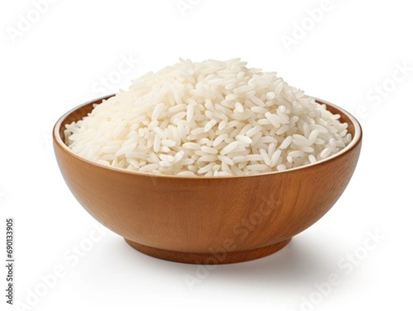 Obraz  Arborio rice isolated on white background 