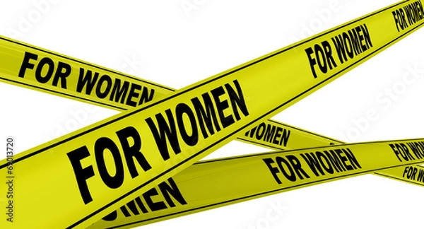 Fototapeta Для женщин (for women). Желтая оградительная лента