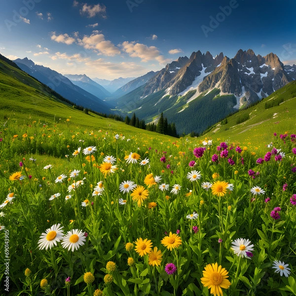 Obraz alpine meadow in the mountains