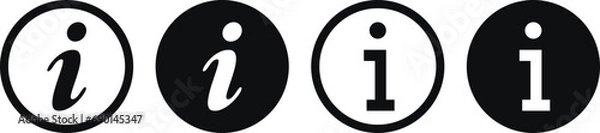 Obraz info exclamation mark icon set