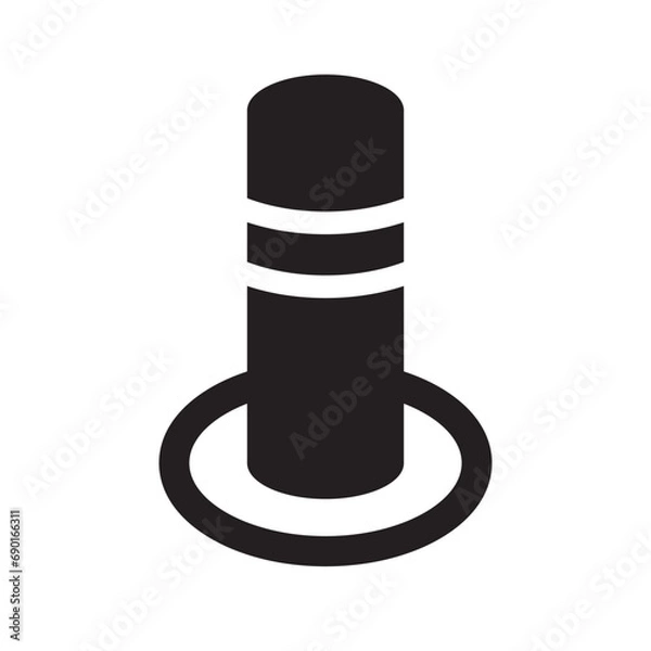 Fototapeta bollards icon design vector isolated