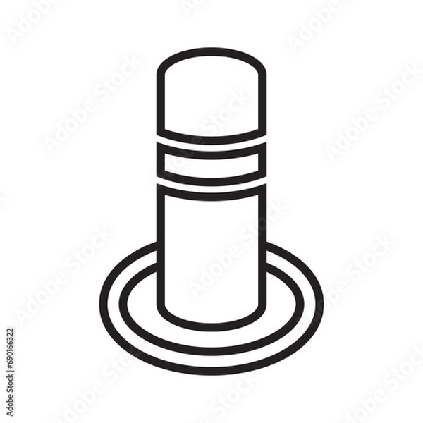 Fototapeta bollards icon design vector isolated