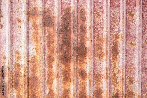 Obraz Old rusty zinc sheet wall