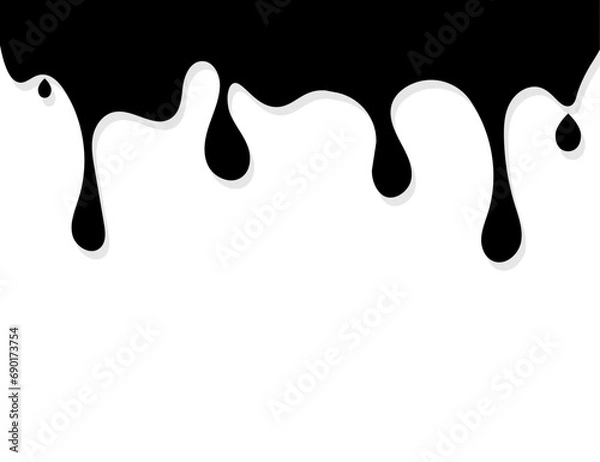 Obraz Dripping liquid. Vector drops. Chocolate drops.