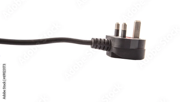 Fototapeta British Standard Three Pin AC Power Plugs
