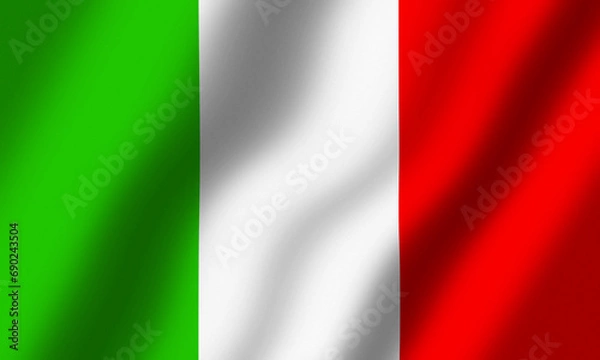 Obraz Powiewająca Flaga Włoch