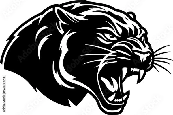 Obraz Panther - Minimalist and Flat Logo - Vector illustration