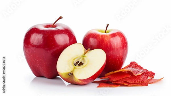 Fototapeta Apple Slices, a Symphony of Crispiness Captured by Generative AI 